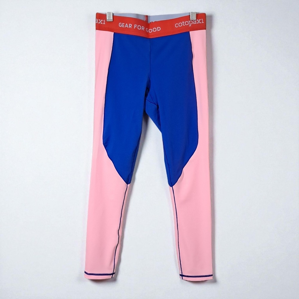 Cotopaxi Womens Smal Haraka Leggings Pink Blue Colorblock Mas Vida Rock Climbing